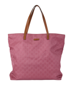 GG Tote, Nylon, Pink, 467891, DB, 2*